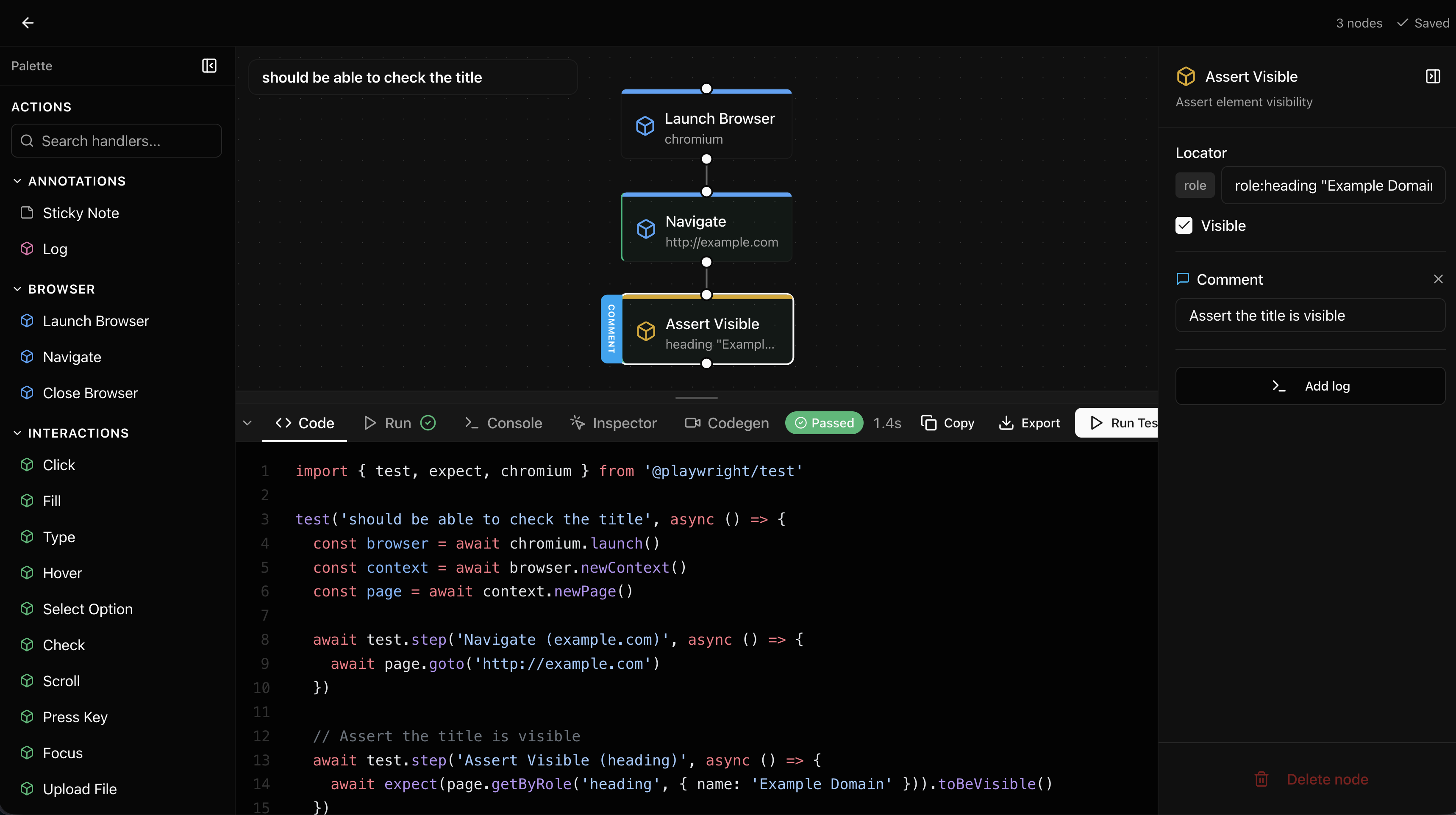 Bento - Visual Test Automation Platform