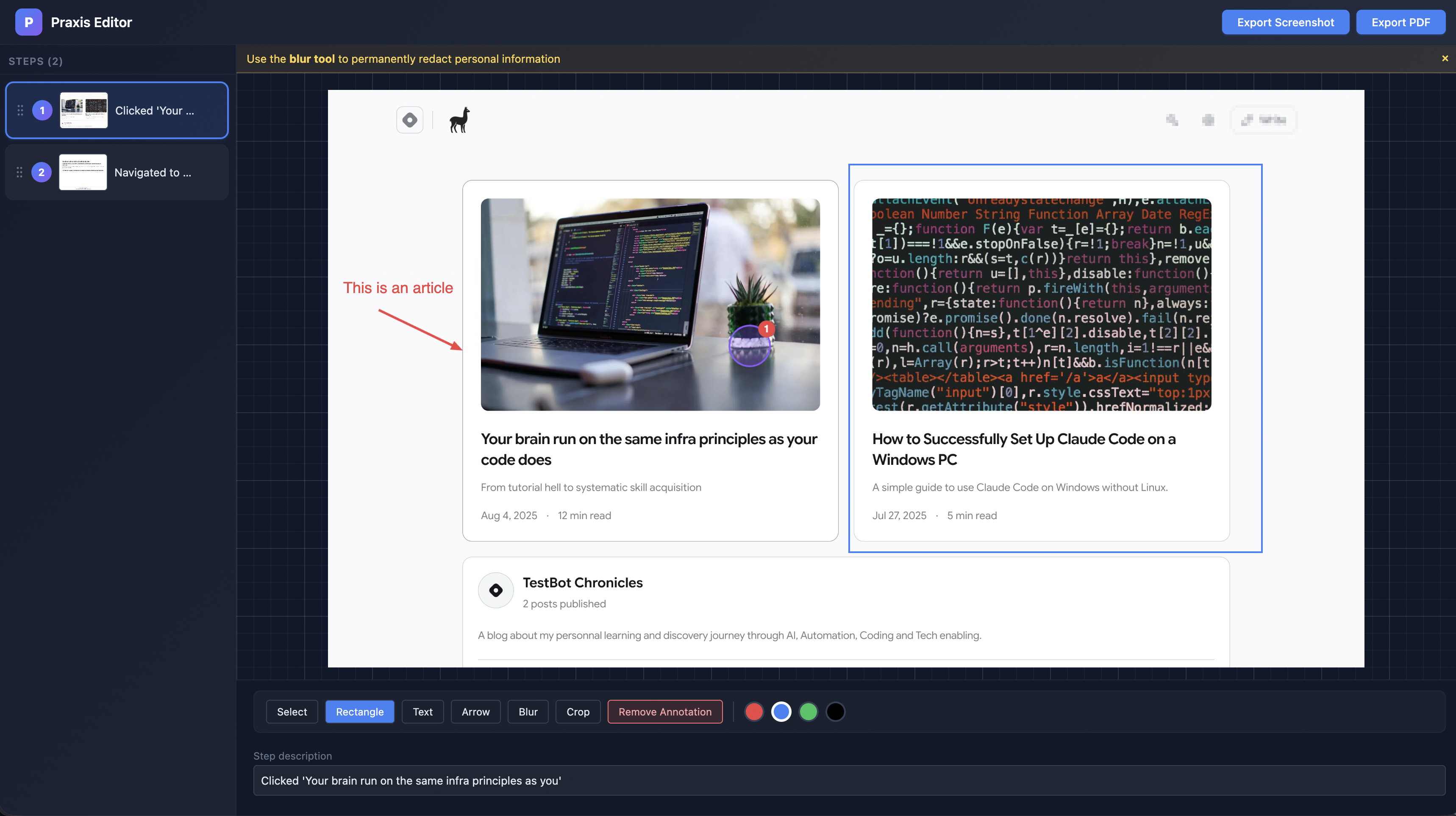 Praxis - Privacy-First Workflow Guide Capture